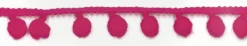 Bommelborte PomPom Borte Zierband pink Breite: 0,8cm