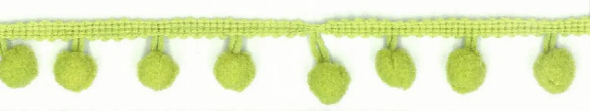 Bommelborte PomPom Borte Zierband lime Breite: 0,8cm