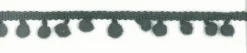 Bommelborte PomPom Borte Zierband grau Breite: 0,5cm