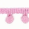 Bommelborte PomPom Borte Zierband rosa Breite: 0,5cm