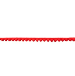 Bommelborte PomPom Borte Zierband mini rot Breite: 0,4cm