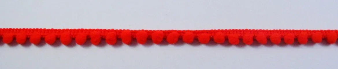 Bommelborte PomPom Borte Zierband mini rot Breite: 0,4cm