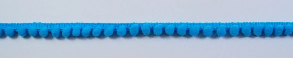 Bommelborte PomPom Borte Zierband mini türkis Breite: 0,4cm