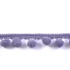 Bommelborte PomPom Borte Zierband dunkelgrau Breite: 1,2cm