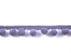Bommelborte PomPom Borte Zierband dunkelgrau Breite: 1,2cm