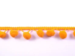 Bommelborte PomPom Borte Zierband orange Breite: 1,2cm