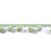 Bommelborte PomPom Borte Zierband moosgrün Breite: 1,2cm