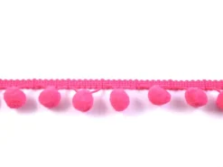 Bommelborte PomPom Borte Zierband pink Breite: 1,2cm