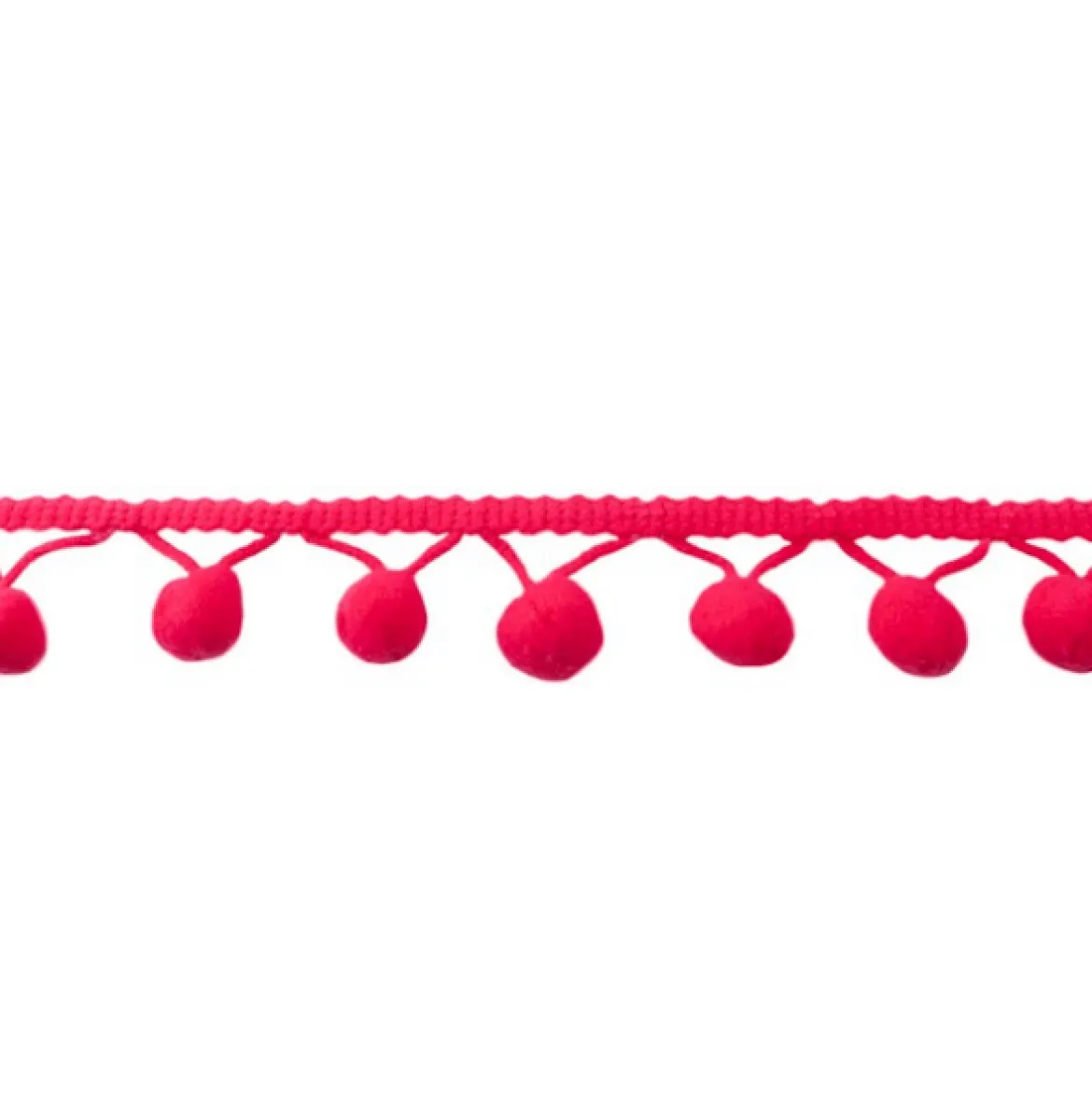 Bommelborte PomPom Borte Zierband pink Breite: 1,2cm