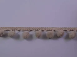 Bommelborte PomPom Borte Zierband braun Breite: 1,2cm