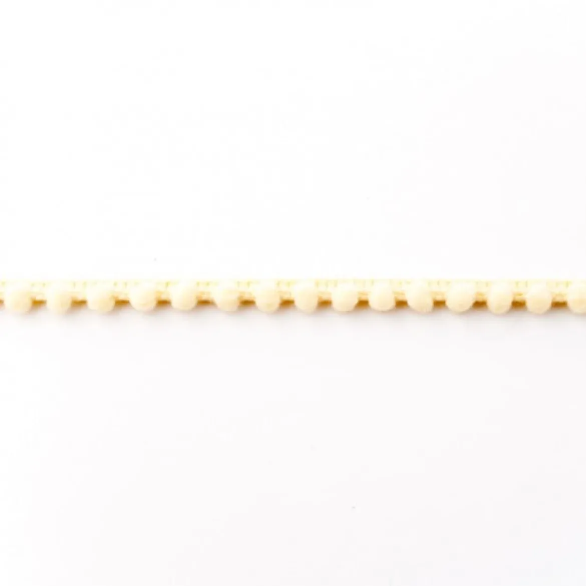 Bommelborte PomPom Borte Zierband mini beige Breite: 0,4cm