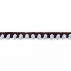 Bommelborte PomPom Borte Zierband mini 2farbig schwarz blau Breite: 0,4cm