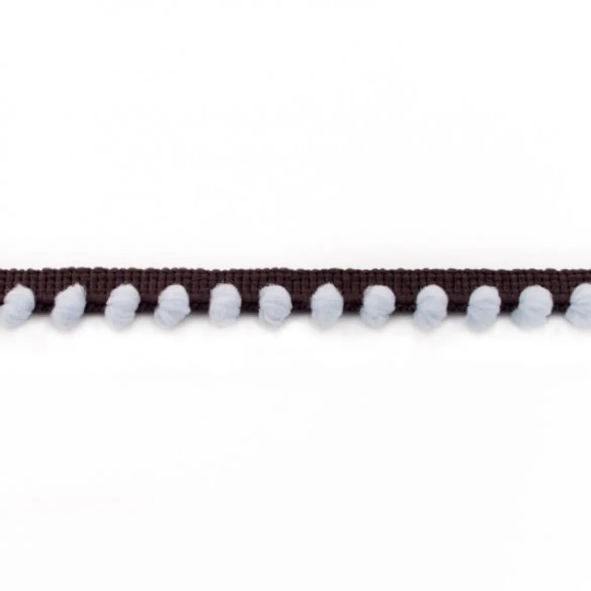Bommelborte PomPom Borte Zierband mini 2farbig schwarz blau Breite: 0,4cm
