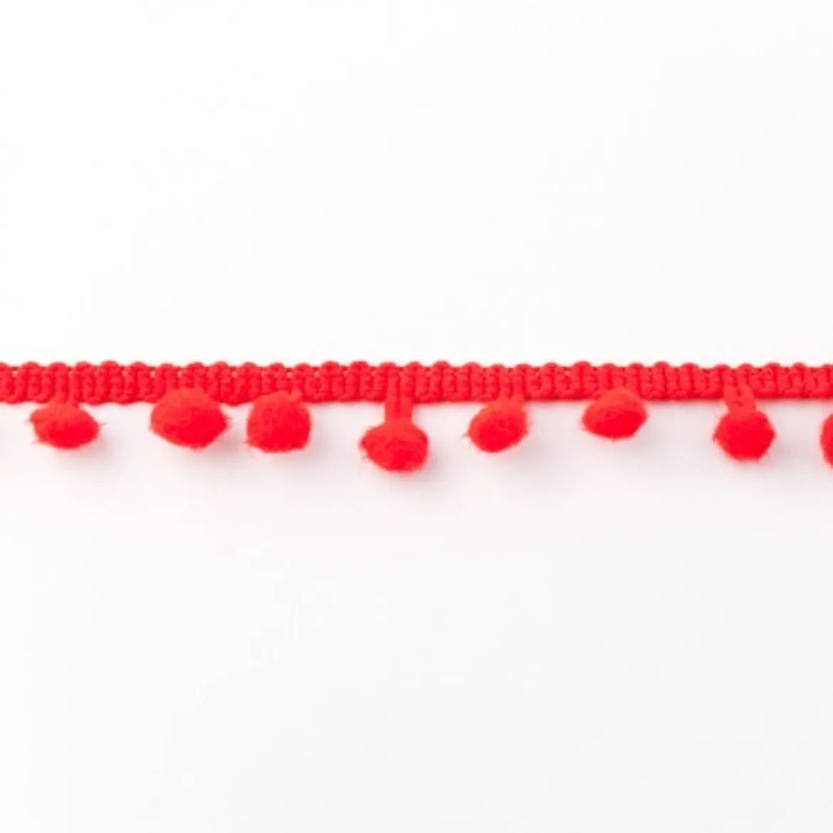 Bommelborte PomPom Borte Zierband rot Breite: 0,5cm