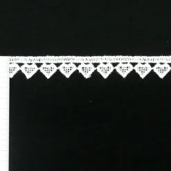 Borte Spitzenborte weiß Herz Meterware 2cm