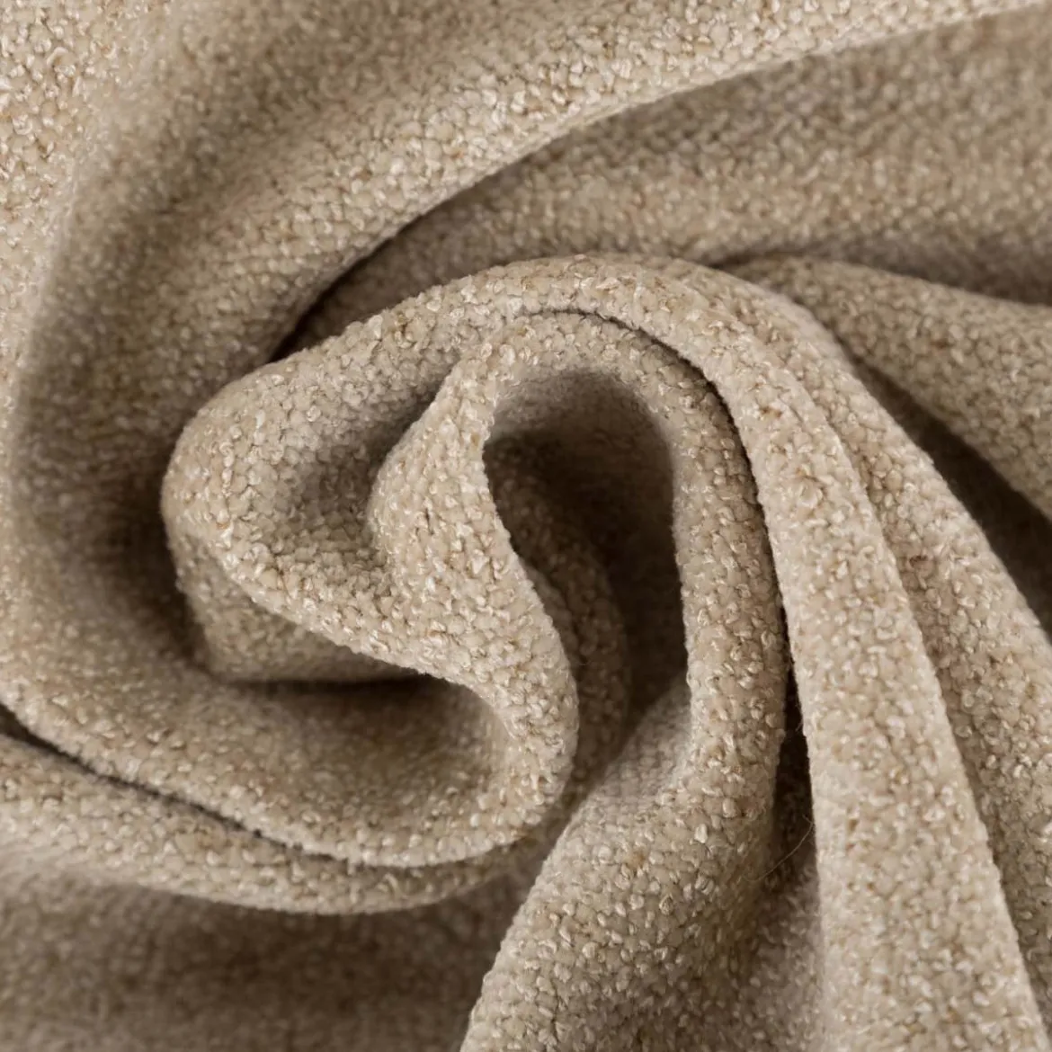 Boucle Polsterstoff mit Fleckschutz Petproof Doha beige meliert 1,45m Breite