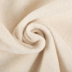 Boucle Polsterstoff mit Fleckschutz Petproof Doha uni wollweiß 1,45m Breite