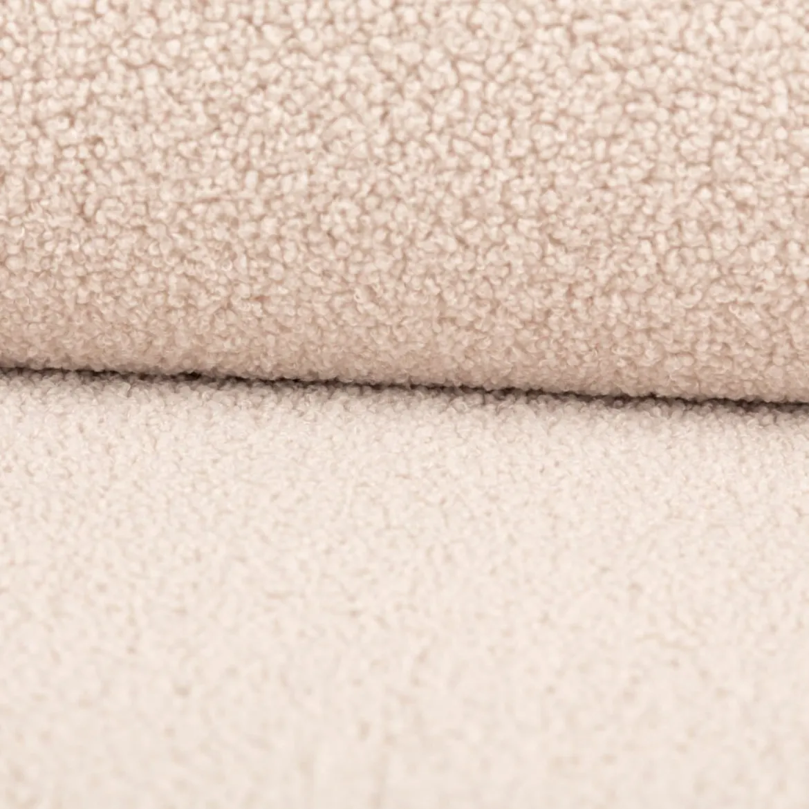 Boucle Stoff Teddystoff Kunstfell Teddy Fur uni beige-grau 1,5m Breite
