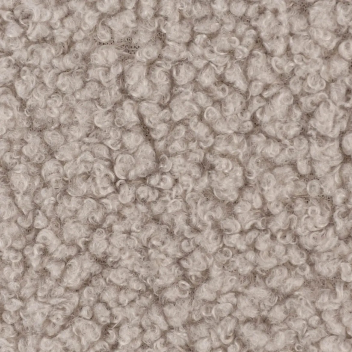 Boucle Stoff Teddystoff Kunstfell Teddy Fur uni beige-grau 1,5m Breite