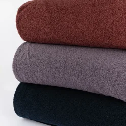 Boucle Stoff Teddystoff Kunstfell Teddy Fur uni mauve-rot 1,5m Breite