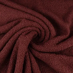 Boucle Stoff Teddystoff Kunstfell Teddy Fur uni mauve-rot 1,5m Breite