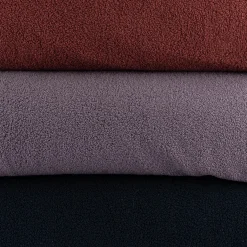 Boucle Stoff Teddystoff Kunstfell Teddy Fur uni mauve-rot 1,5m Breite