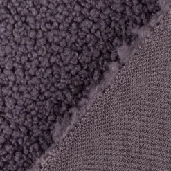 Boucle Stoff Teddystoff Kunstfell Teddy Fur uni llila 1,5m Breite