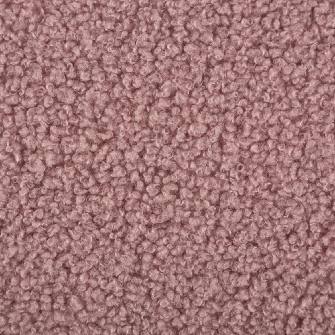Boucle Stoff Teddystoff Kunstfell Teddy Fur uni Dark Powder Rosa 1,5m Breite