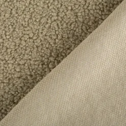 Boucle Stoff Teddystoff Kunstfell Teddy Fur uni Old Green 1,5m Breite