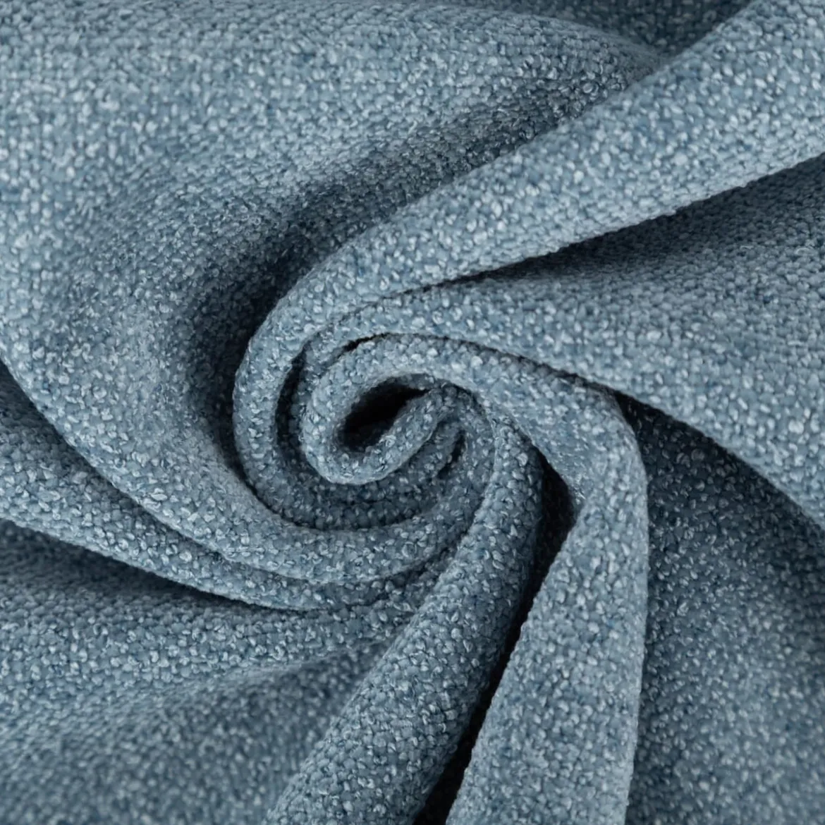 Bouclé Polsterstoff Doha hellblau uni – Fleckschutz & Petproof 1,45m