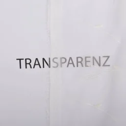 Brautstoff hauchzart transparent mit Blätterstickerei weiß 140cm breit
