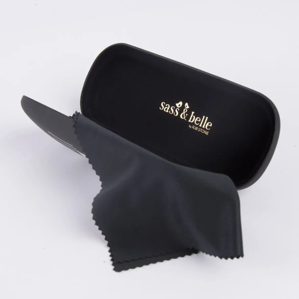 Brillen Etui Vintage Katze schwarz 16x6cm