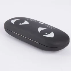 Brillen Etui Vintage Katze schwarz 16x6cm