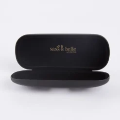 Brillen Etui Vintage Katze schwarz 16x6cm
