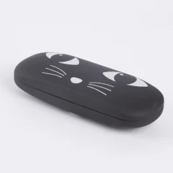 Brillen Etui Vintage Katze schwarz 16x6cm
