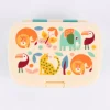 Brotzeit-Dose mit herausnehmbarem Fach Wild Wonders türkis bunt 17,5x13x7cm