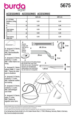 Burda Schnittmuster 5675 Accessoires Taschen