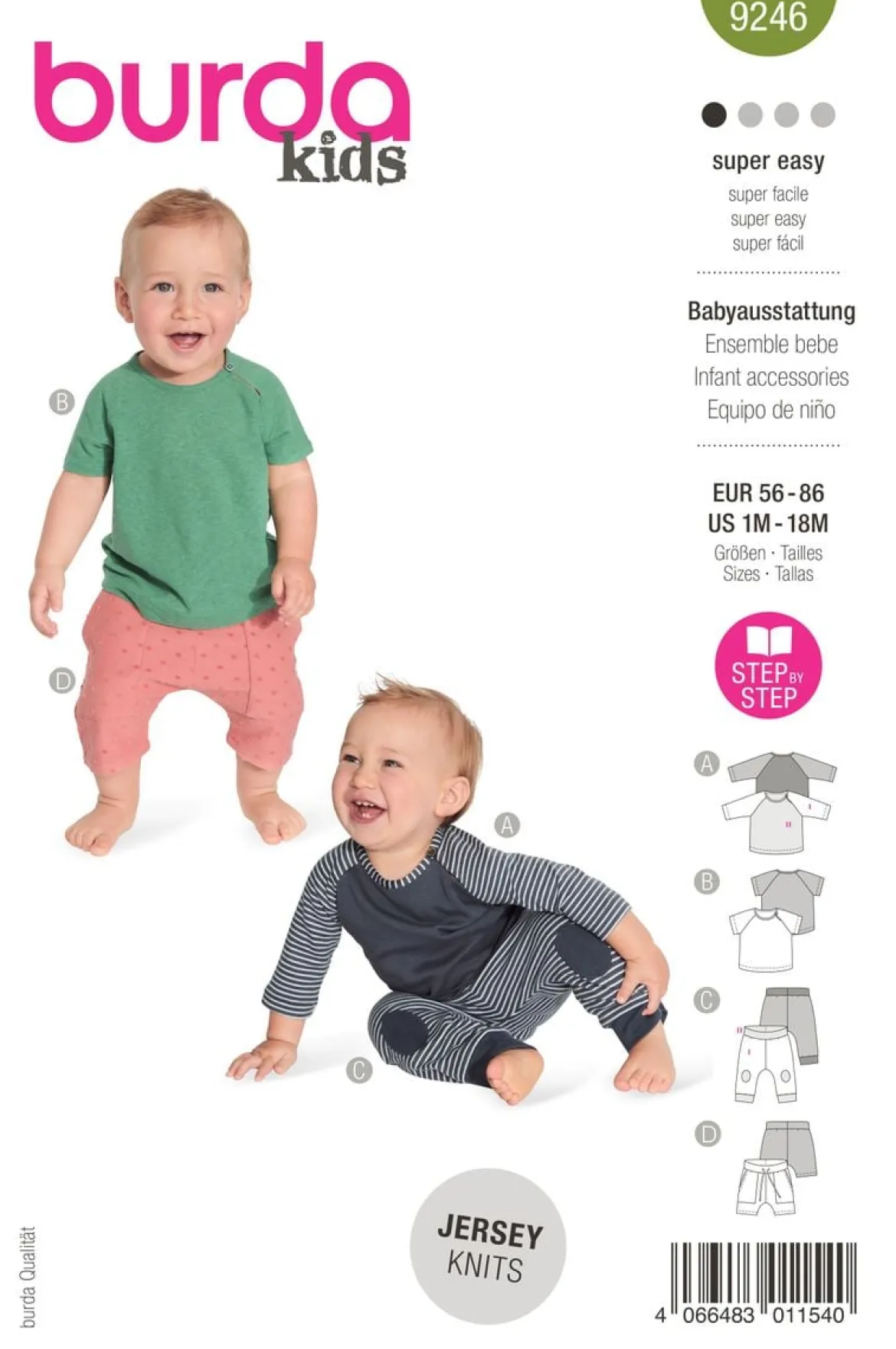 Burda Schnittmuster 9246 Babyausstattung