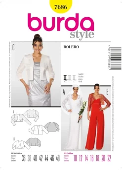 Burda Schnittmuster 7686 Bolero