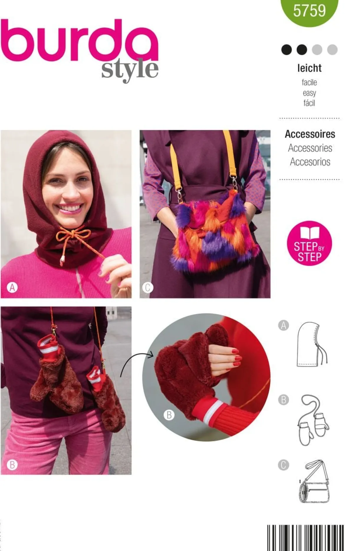 Burda Schnittmuster 5759 Damen Accessoires