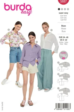 Burda Schnittmuster 5887 Damen Bluse
