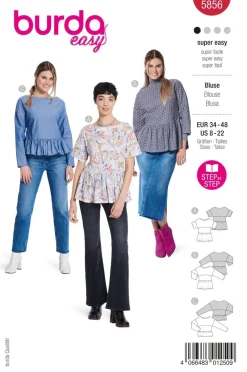 Burda Schnittmuster 5856 Damen Bluse