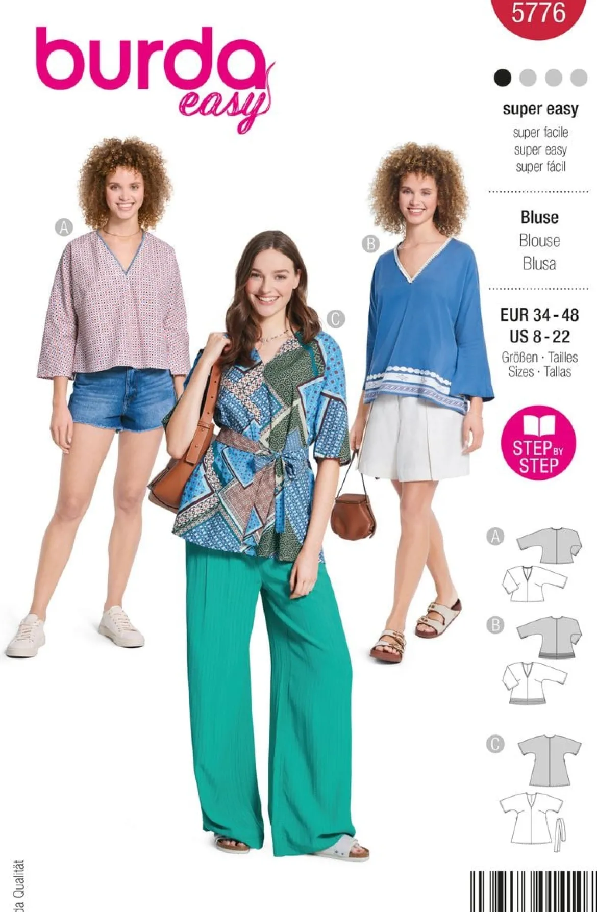 Burda Schnittmuster 5776 Damen Bluse
