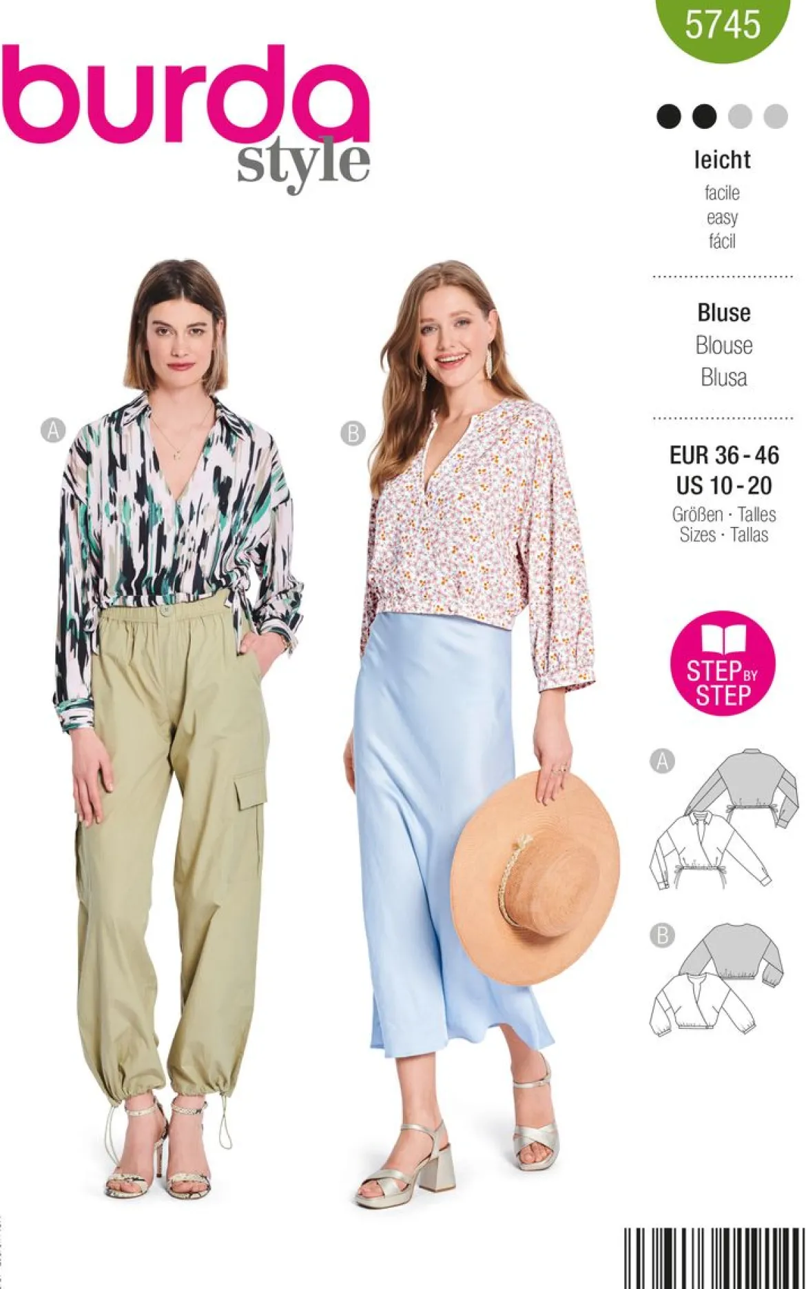 Burda Schnittmuster 5745 Damen Bluse