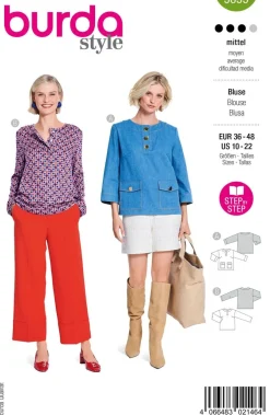 Burda Schnittmuster 5655 Damen Bluse