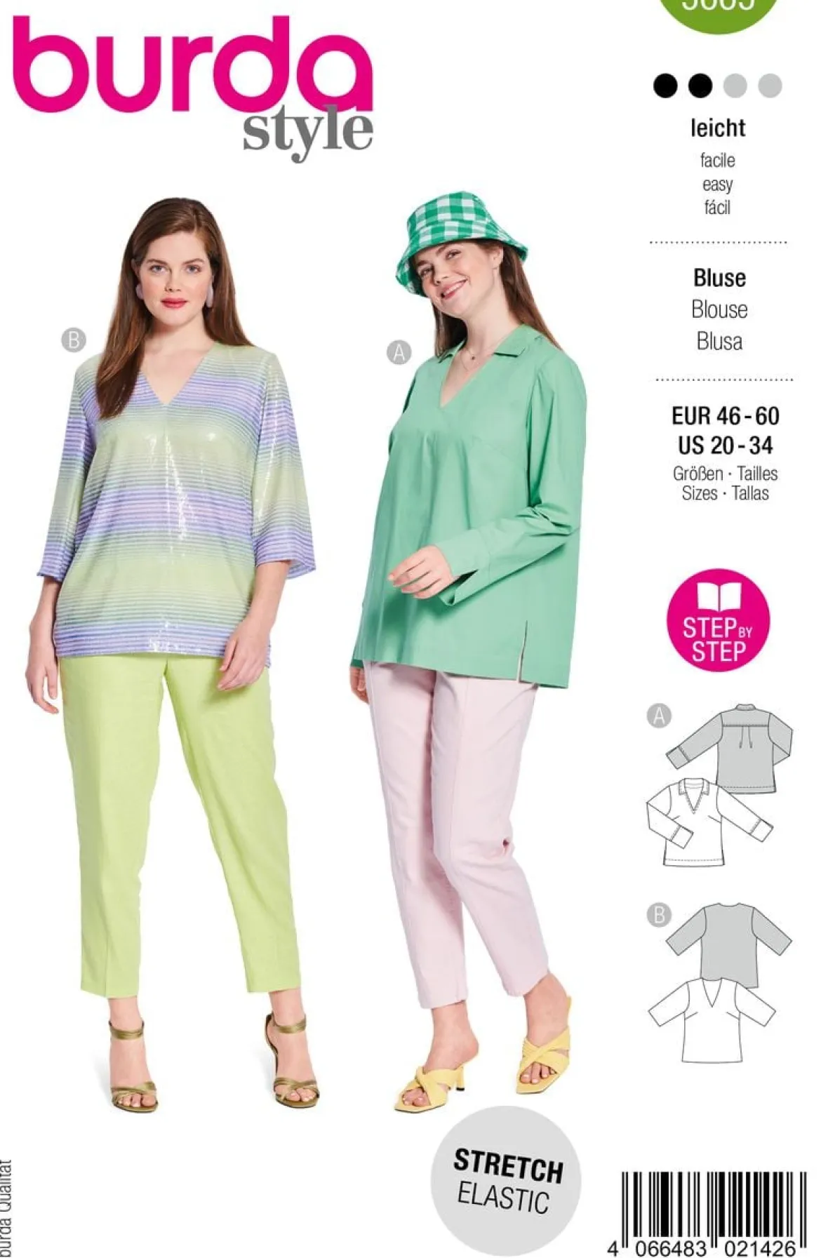 Burda Schnittmuster 5655 Damen Bluse