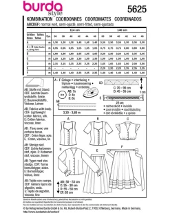 Burda Schnittmuster 5625 Damen Dirndl