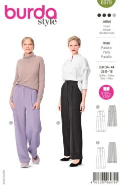 Burda Schnittmuster 6079 Damen Hose