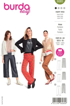 Burda Schnittmuster 6085 Damen Hose