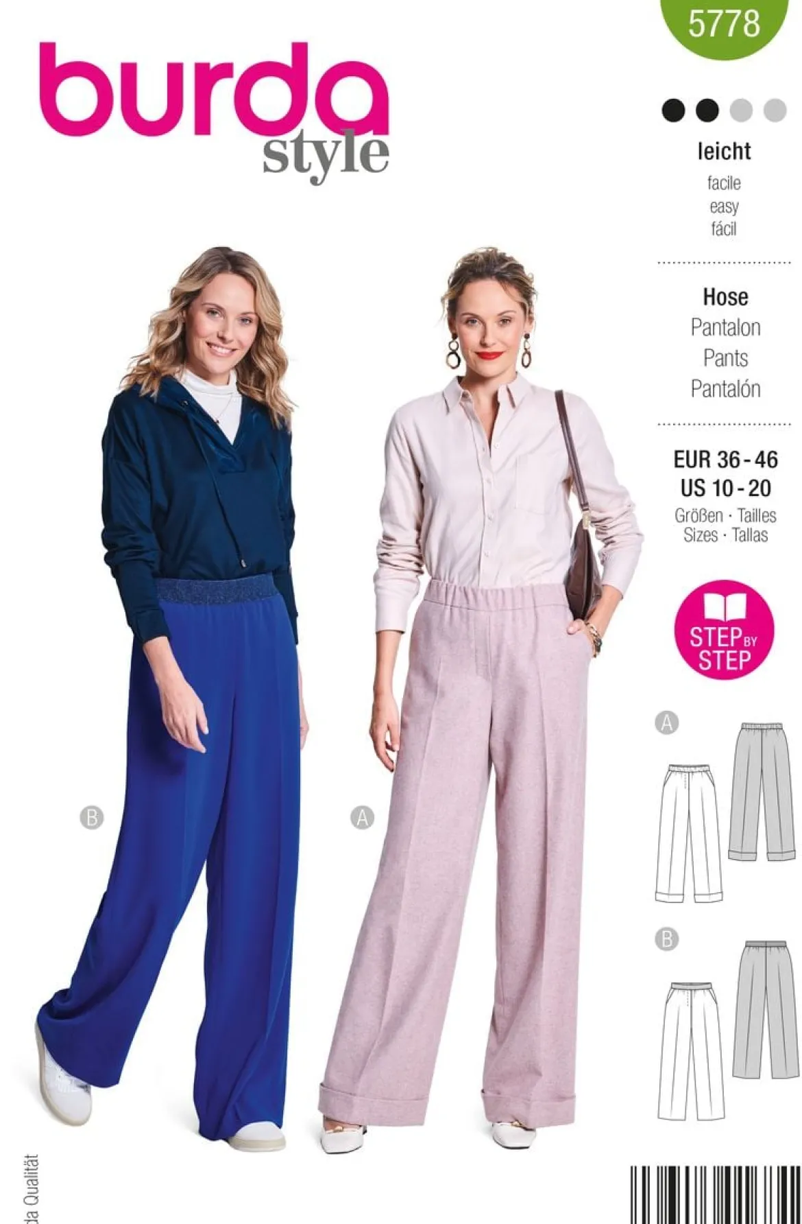Burda Schnittmuster 5778 Damen Hose